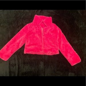 Hot pink furry coat